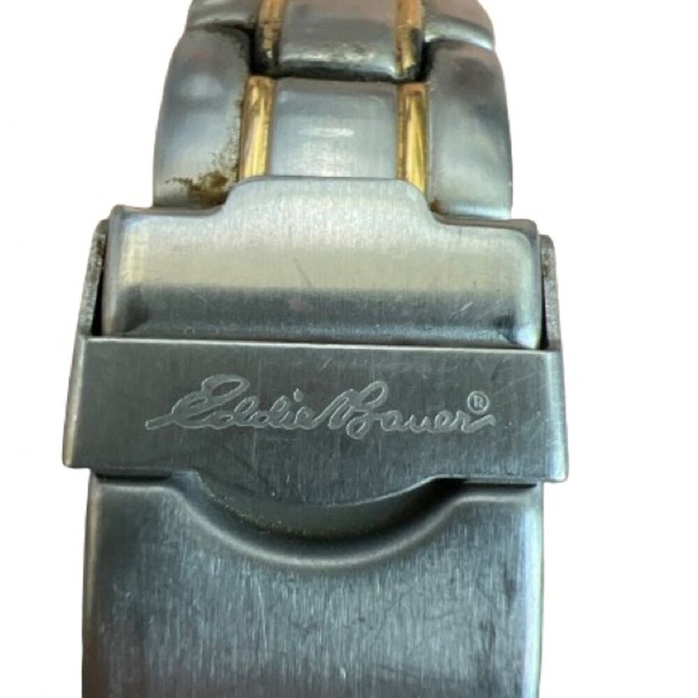 Men’s Eddie Bauer Sports Two Tone Wristwatch New Battery Gold/Silver - Picture 3 of 5